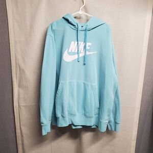 Nike Blue Hoodie with White Logo